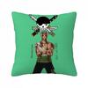 Pillow Cover With Roronoa Zoro One Piece Design Decorative Pillowcase For Anime Fans For Bedroom Sofa Living Room Home Decor