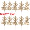 10/5PCS Christmas Glitter Artificial Pine Branches Xmas Tree Hanging Ornament Leaves Fake Plants Flower New Year Home Decoration