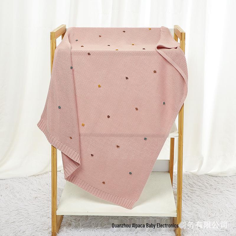 Hot-Selling Cotton Crochet Baby Swaddle & Stroller Blanket for Spring/Summer