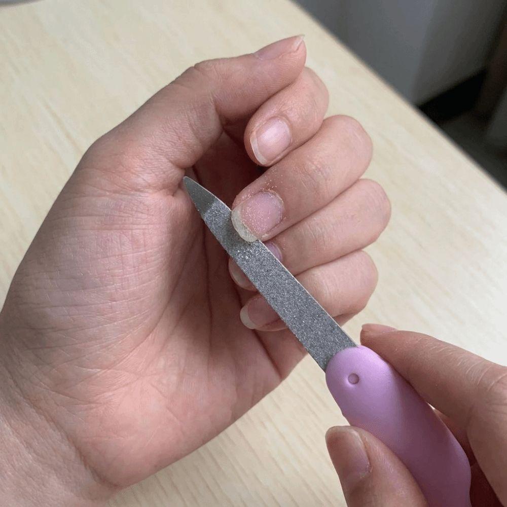 Double Side Nail Polishing Strip Stainless Polishing Stick Folding Nail File Manicure Tool