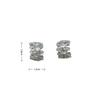Elegant Irregular Copper Zircon C-Shaped Stud Earrings: Fashionable & Luxurious Women's Accessories