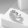 Vintage Stainless Steel Scallop Rings for Women Men Classic Ocean Starfish Shell Open Rings Aesthetic Jewelry Summer Beach Gift