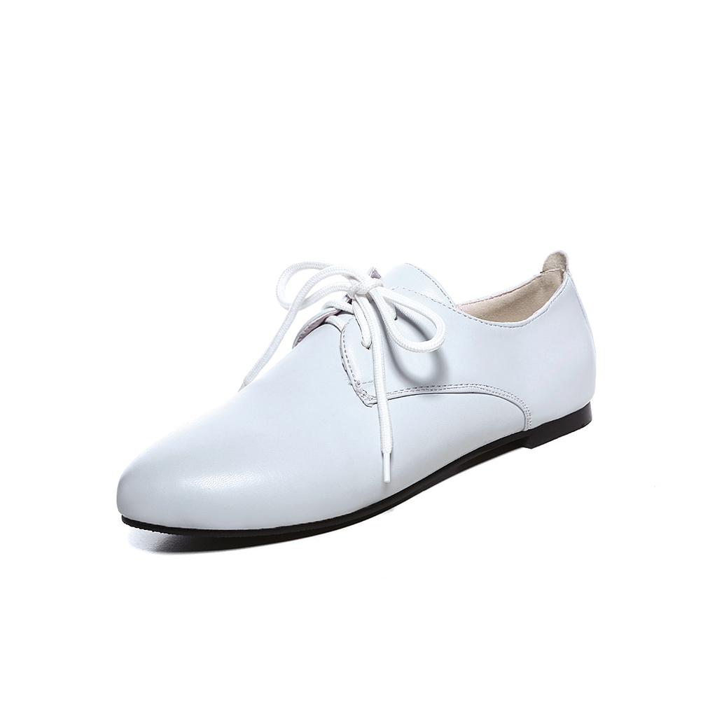 Scarpe basse da donna a stringa moda stile college britannico casual scarpe basse comode taglie grandi a taglio basso