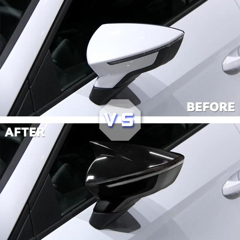 Black For Seat Leon 5F MK3 ST Cupra 2013-2020 Ibiza MK5 Arona 2017-2018 Car Side Rearview Mirror Cover Accessories