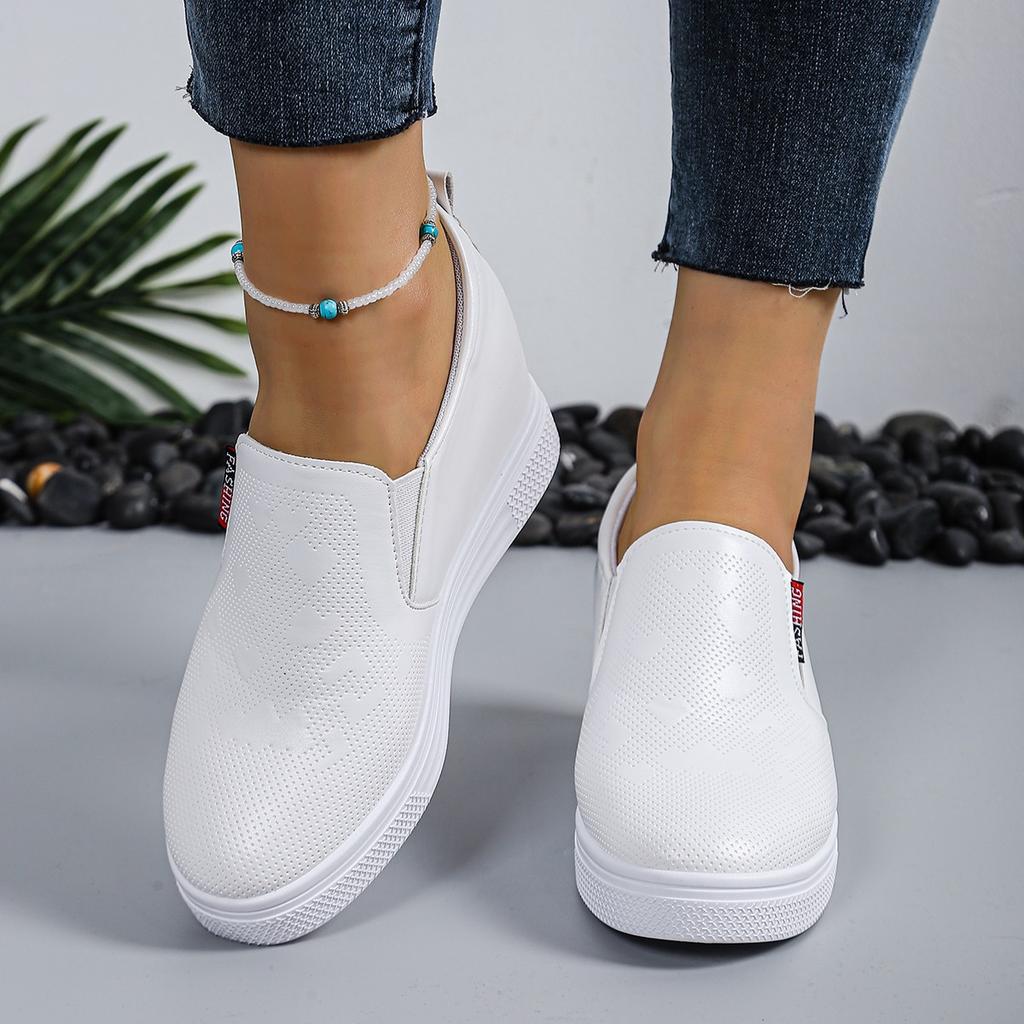 Nya vita dolda kilklackar Sneakers Fritidsskor Kvinna Skor med hög plattform Kvinnor med höga klackar Klackskor för kvinnor