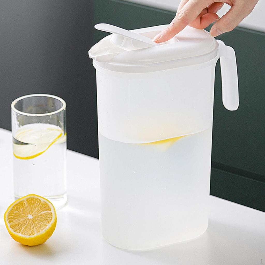 Pitcher with Lid Cold Brew Kettle Water Jug Drink Container for Iced Tea Milk Lemonade Beverage