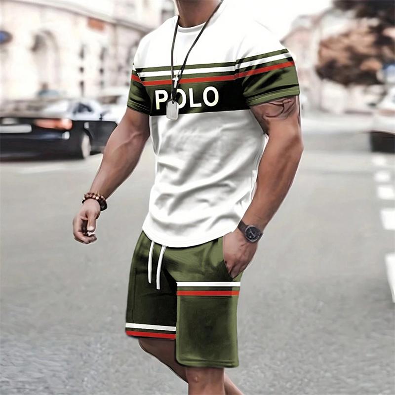 

Комплект быстросохнущей камуфляжной ткани на лето 2025 г., классический спортивный комплект, короткие рукава и шорты, комплект из 2 предметов 6XL