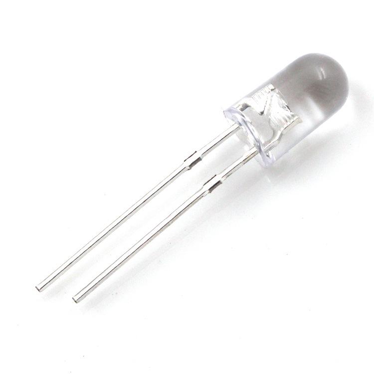 Round 5mm LED Diode Lamp Beads: Borderless Transparent Options in White, Red, Blue, Green, Yellow