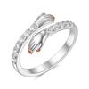 New Korean Exquisite Crystal Flower Fashion Temperament Sweet Versatile Love Opening Female Custom Jewelry