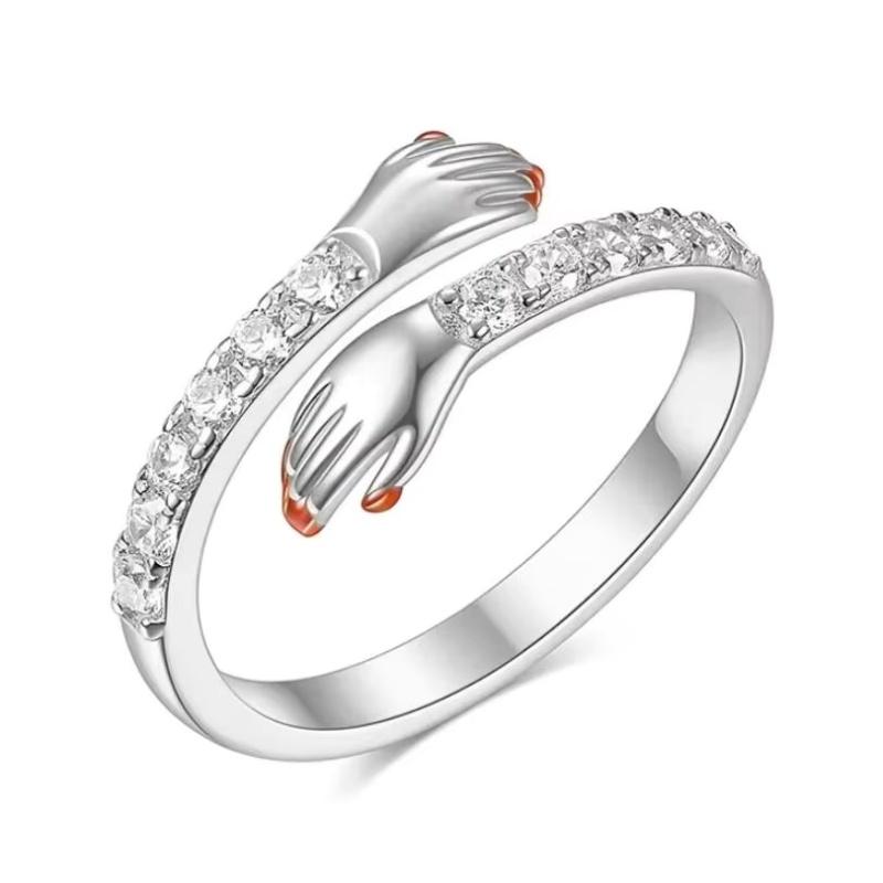 New Korean Exquisite Crystal Flower Fashion Temperament Sweet Versatile Love Opening Female Custom Jewelry