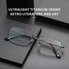 VICKY Simple New Retro Ultra-light Titanium Eyeglass Frames Men's Anti-blue Light Glasses Can Be Customized Prescription 18012
