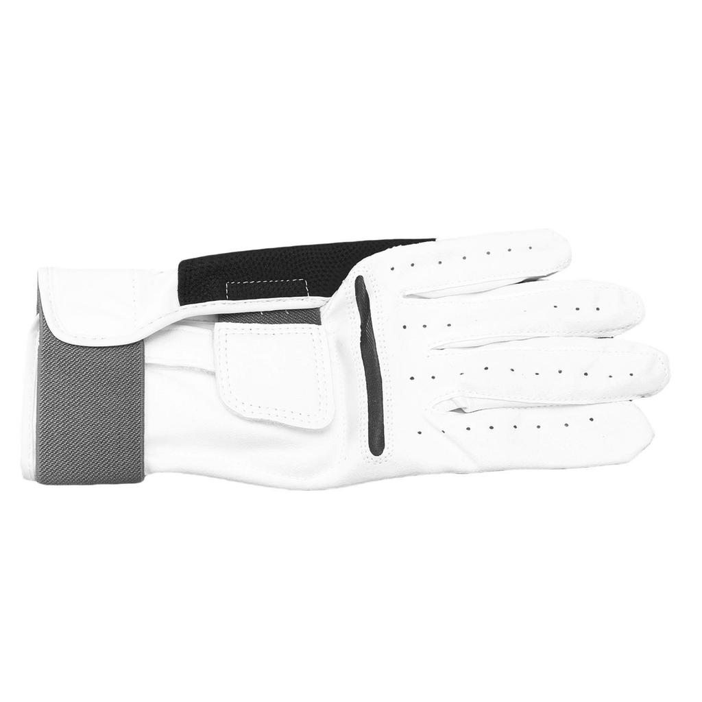 Golfing Glove Non Slip Touch Screen Finger Tip Breathable Sheepskin Golfer Glove for Men with Removable Plate M