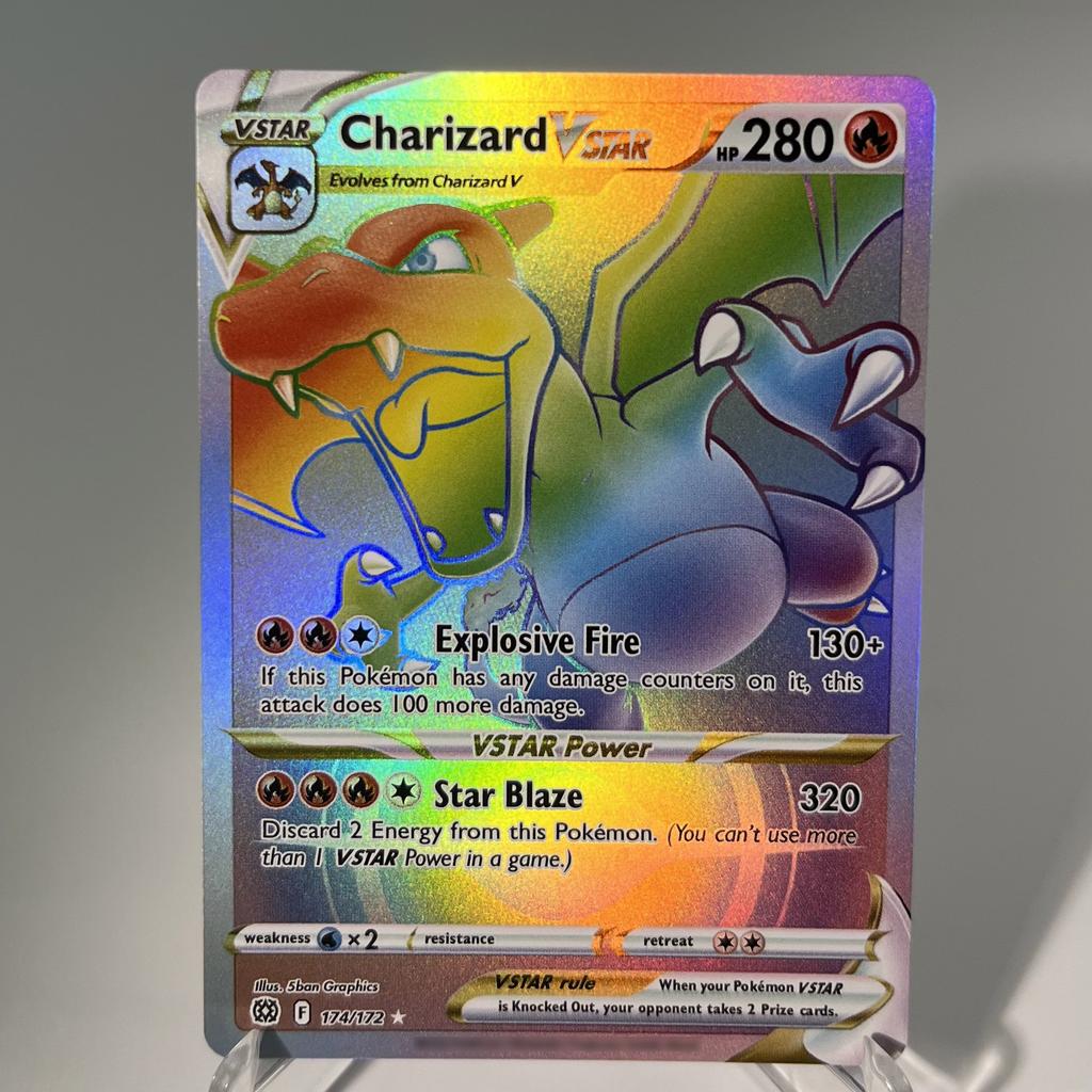 Pokmon Go Pkm Cards Ptcg6-E Gx Rainbow Mewtwo V Dragonite Vstar Rare Collection Battle Toys Gifts For Hobbies