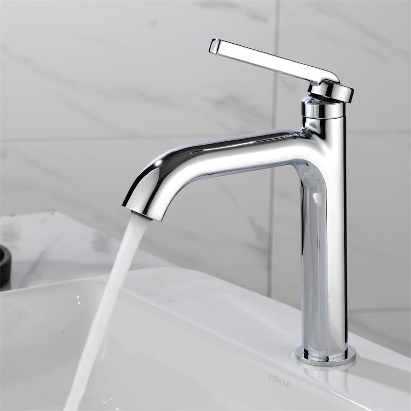 

Tuqiu Новый смеситель для раковины Черный хромированный смеситель для раковины Холодный и горячий латунный смеситель для раковины Однорычажный кран для установки на палубе