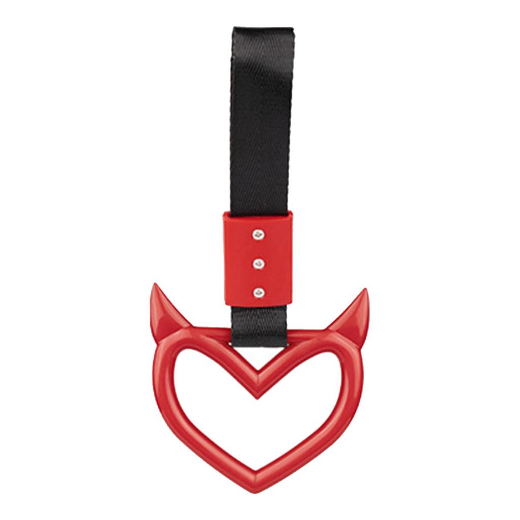 Gerinkoken Car Sling Leather Heart Shape Car Handle Rest Car Grab Handle Strap Heart