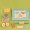 Wooden Cooking Pretend Play Kitchen Home Baking Tools Toys  Dough Sets Accessories Toddler Sensory Game Kinetic Christmas Gift