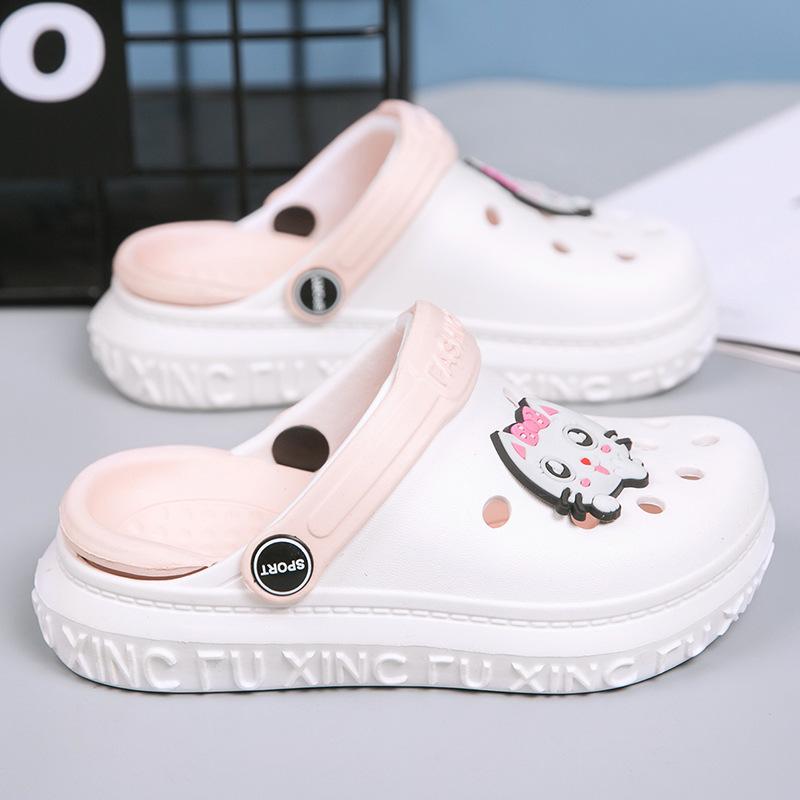 Children's Sandals Summer Baotou Boys and Girls Slippers Zhongtong Hole Shoes Breathable Children's Beach Shoes Classmates