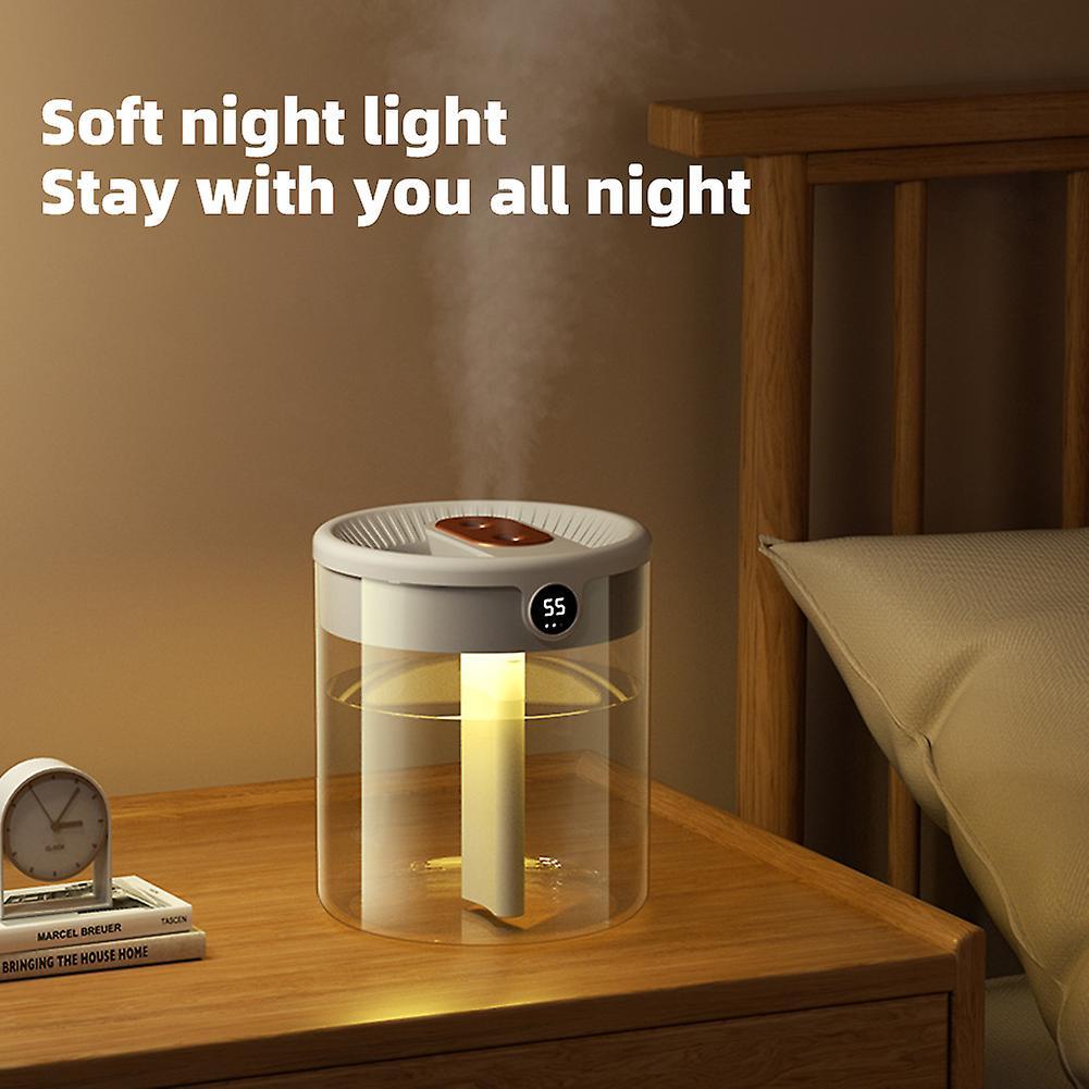 2L Large Capacity Transparent Water Tank Humidifier Silents Large Fog Volume Humidifier for Room Dormitory