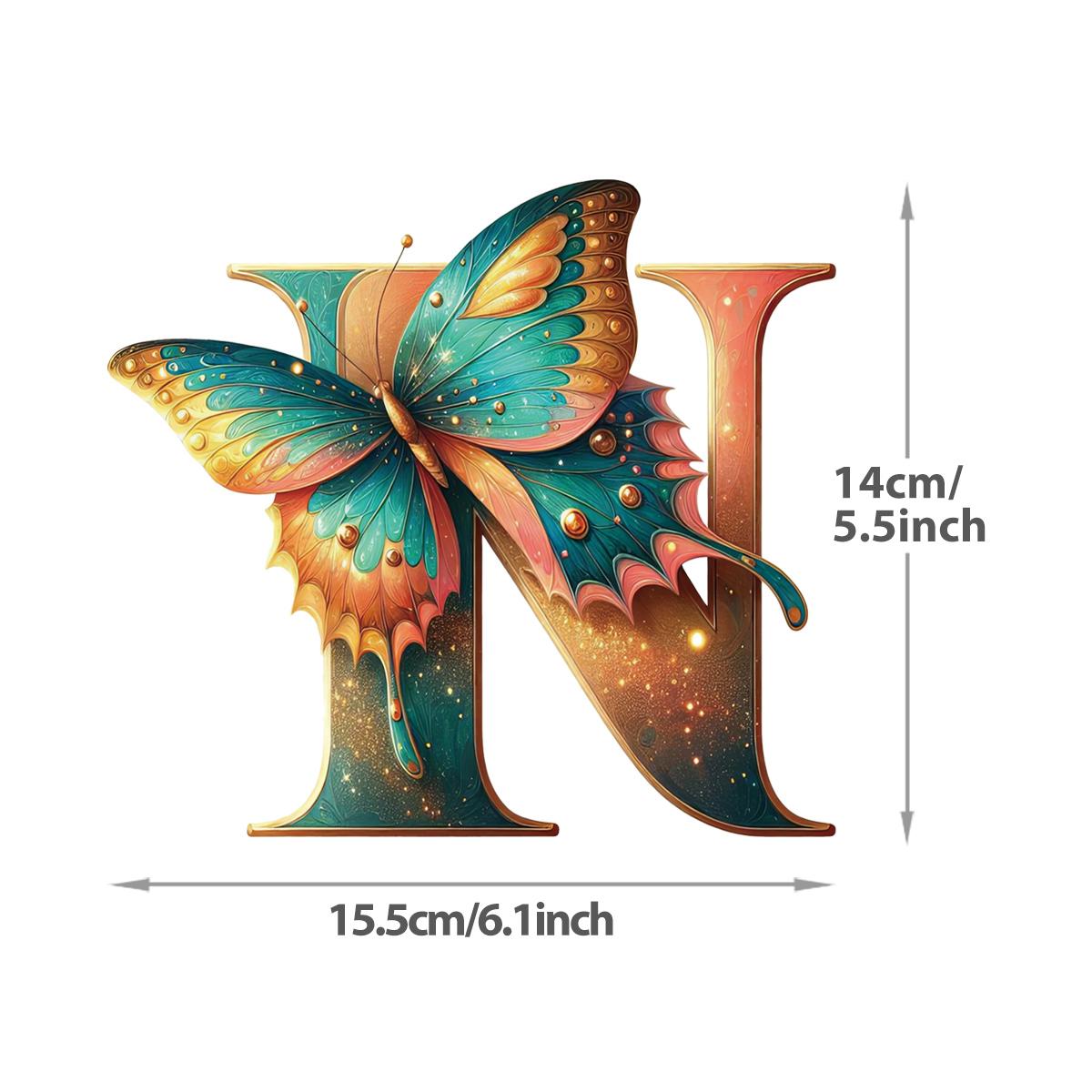 

DTF нашивки на одежду бабочка с буквами А-Я новый моющийся аксессуар для одежды с теплопередачей, нашивка «сделай сам» с индивидуальным логотипом