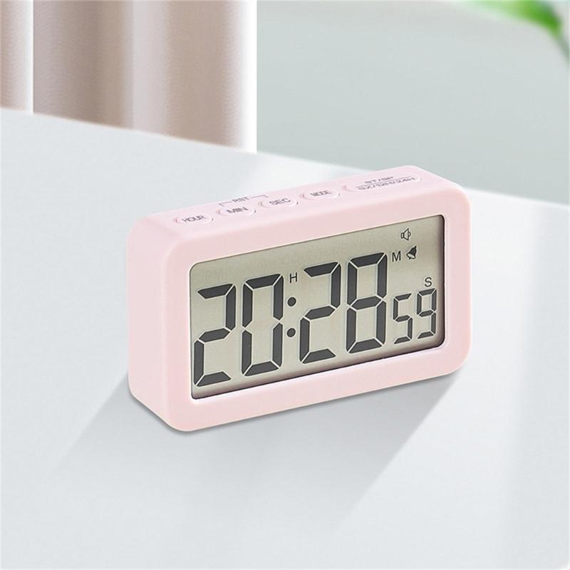 Elegant LCD Display Clock Digital Alarm Clock Fashionable Bedroom Alarm Clock