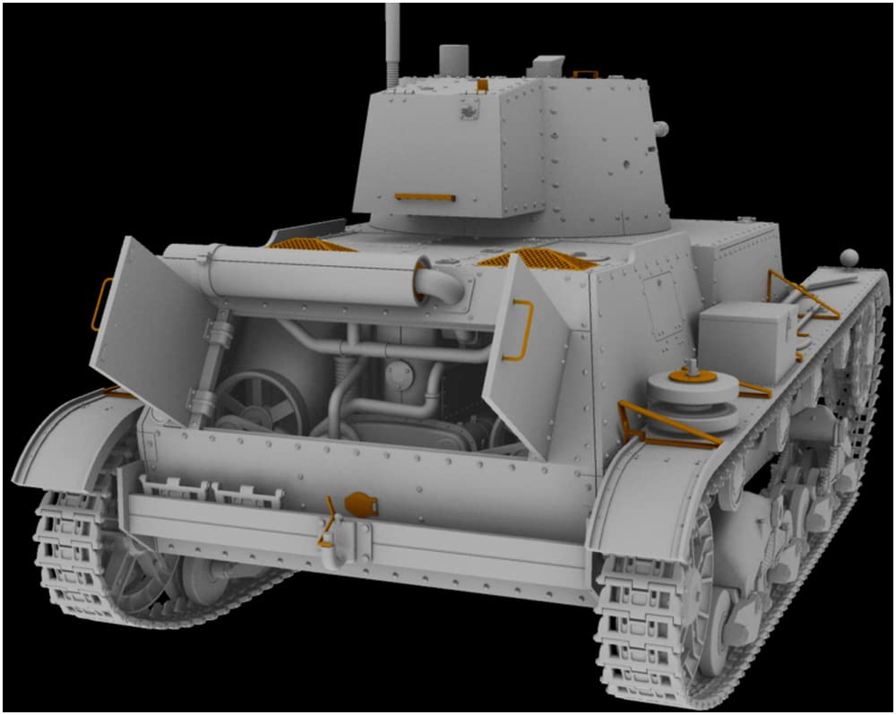 IBG 1/35 Scale Polish Army 7TP Single Turret Tank with 37mm Gun and Full Interior, Plastic Model Kit PB35069