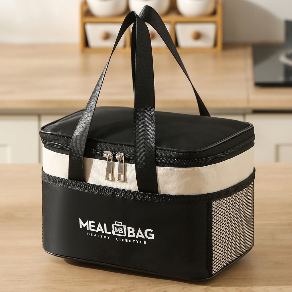Oxford Cloth Lunch Bag With Insulation For Travel And Work Use