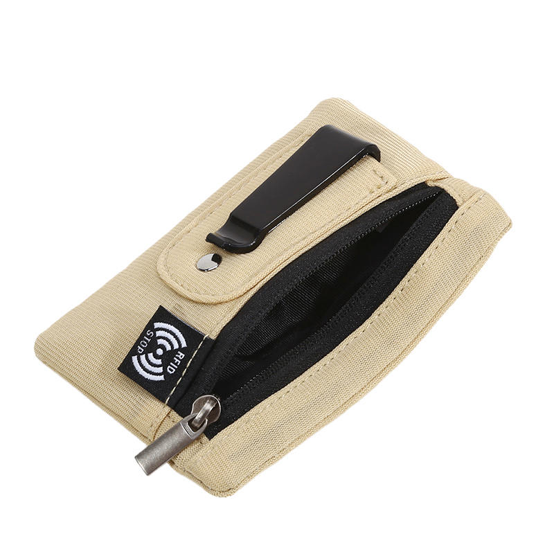 Compact Ultra Thin Hidden Clip Stash Money Belt Wallet Credit Card Holder Anti-Theft Travel Pouch for Women Men