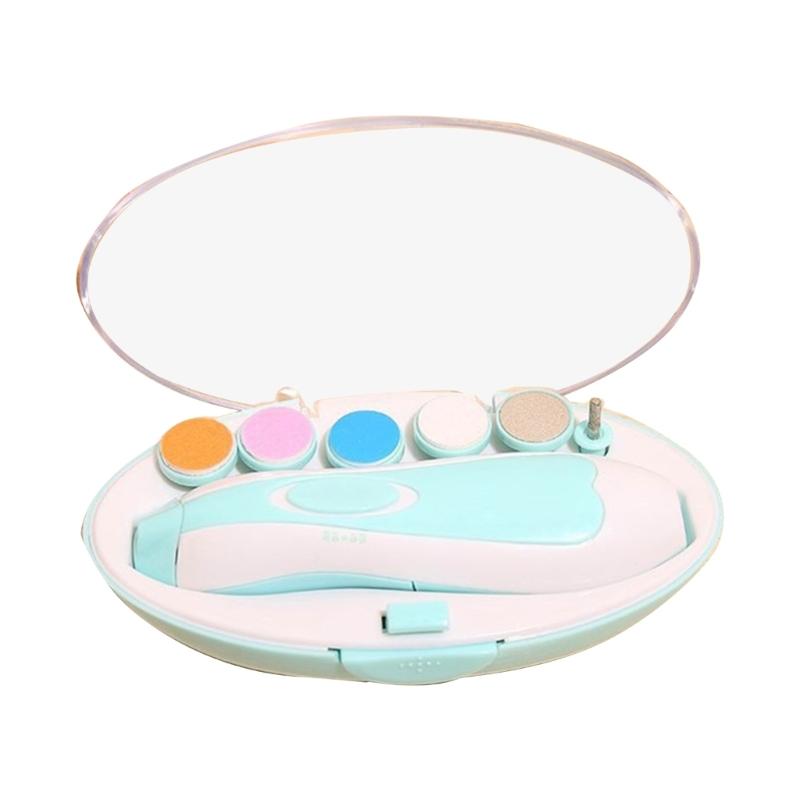 

6 in 1 Baby Nails Trimmer Set Electric Manicure Kit with Grinding Heads 4 Working Modes Bidirectional Speed Adjustment 1 синій