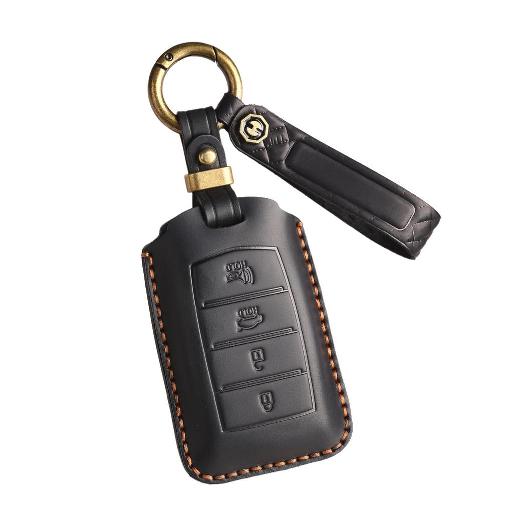Vintage Leather Genesis Key Cover: Handmade, Genuine Leather Bag Buckle Case for Classic Genesis Models