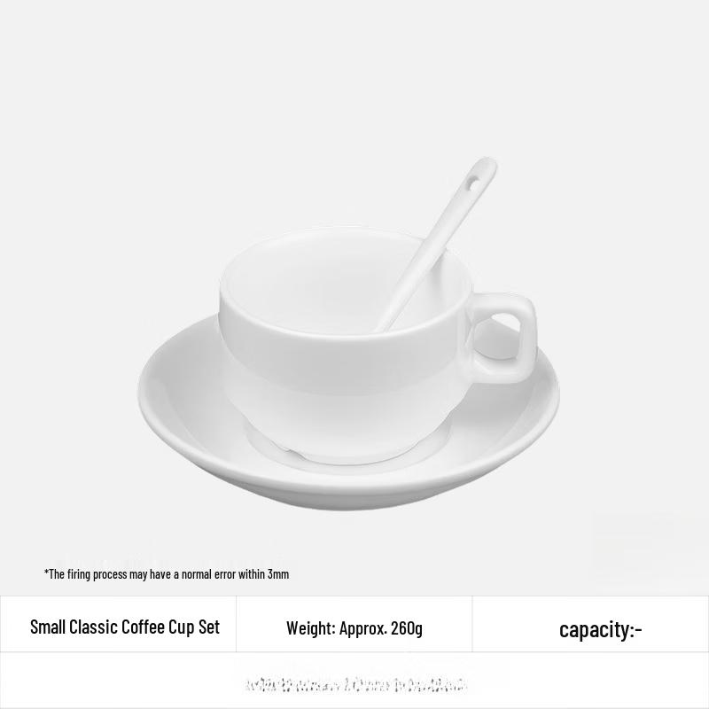 Shangqi White Ceramic Coffee & Breakfast Cup Set