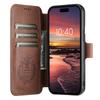 SUTENI Q-05 For iPhone 15 Pro Max Wallet Case 2 in 1 Detachable Leather Flip Phone Cover with Stand