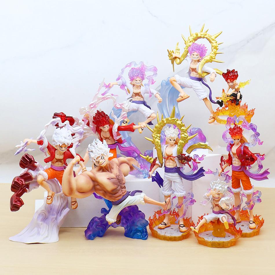 8-28cm One Pie Anime Figures Nika Luffy Gear 5th Action Figure Gear 5 Sun God Pvc Figurine Gk Statue Model Decoration Toys