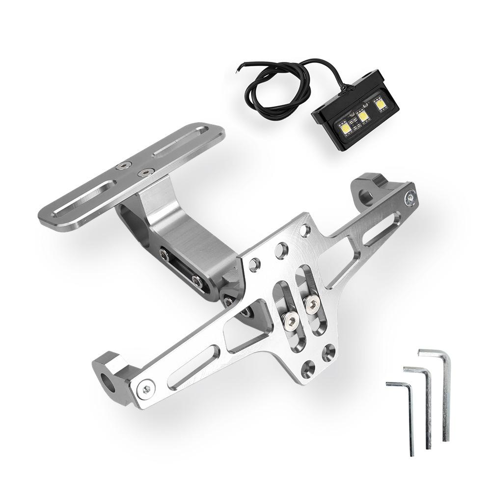 Cross Border Motorcycle Modification Aircraft License Plate Holder Adjustable Aluminum Alloy Bracket Support