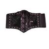 Lace Waist Strap Cover Metal Buckle Tie Rope Elastic Waist Black Theme Dark