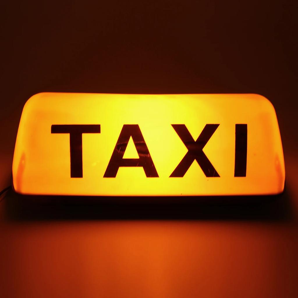12V DC Taxi světlo Žlutá přísavný magnet Střecha Vodotěsná horní cedule Magnetická svítilna kabiny Světelná signalizace Světlo střešní cedule TAXI