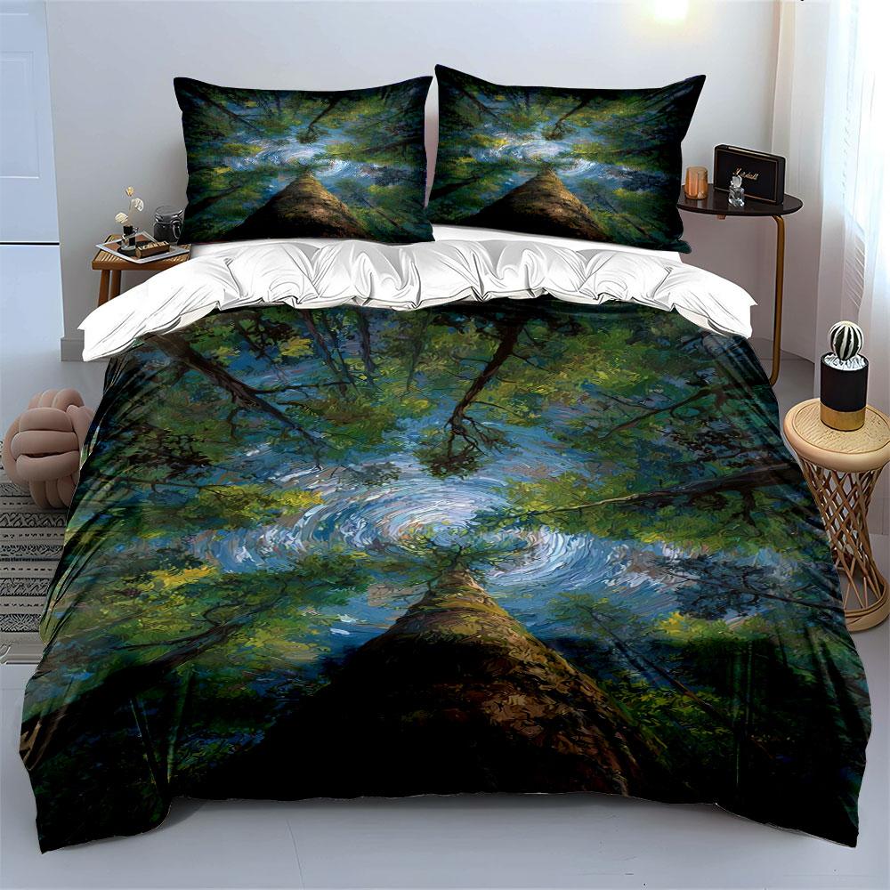 Tree Vortex with Sky. Bedding Sets Duvet Cover Sets Duvet Covers Pillowcases(1 * Duvet Cover 2 * Pillowcases, Without Duvet Insert)