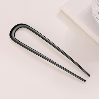 1/2/3 pezzi Forchetta per capelli a forma di U Leggera Antiscivolo Lunga Spessa per capelli Bastoncino di metallo