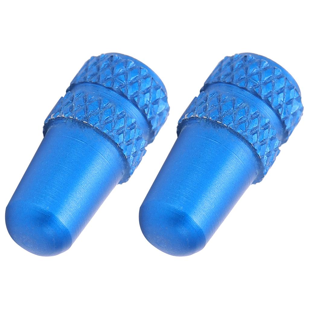 2pcs Presta Valve Caps Aluminium Alloy Presta Cycling Valve Dust Covers Bicycle Tire CapsLight Blue