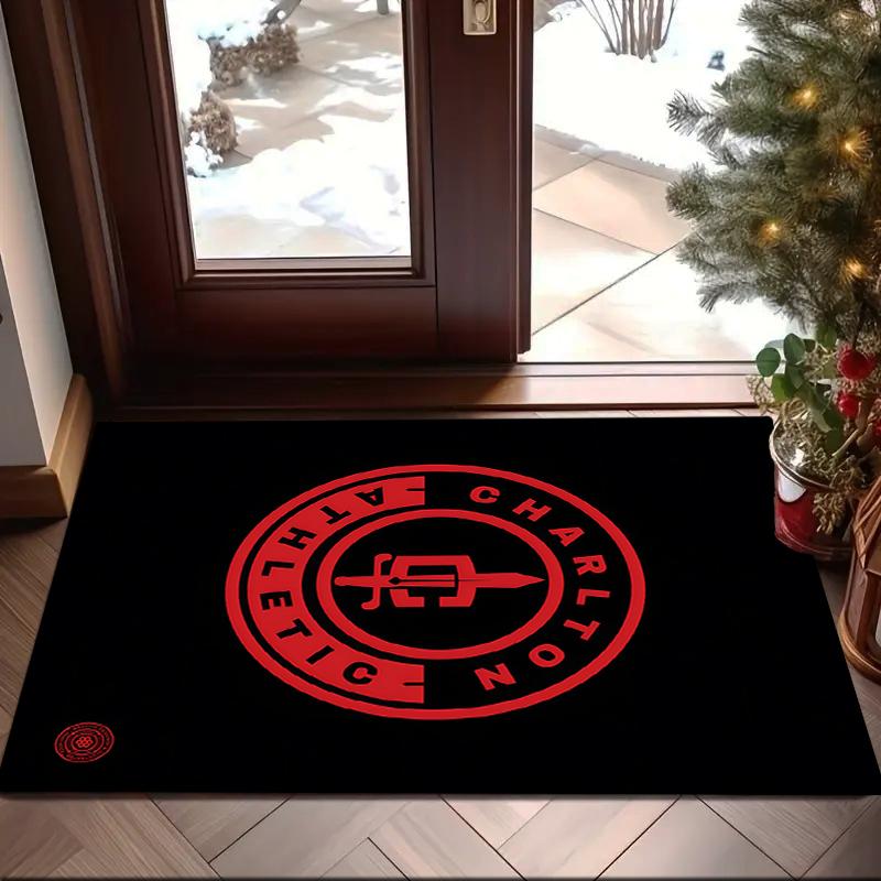 1PC Football Charlton-Athletic Crest Rug Game Carpet, Floor Mat for Bedroom Living Room Entryway Rug, Home Decor Idea Gift for Christmas birthday