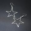 SUMENG New Fashion Handmade Simple Antique Hollow Star Pendant Drop Earrings for Women Vintage Jewelry Gifts Accessories