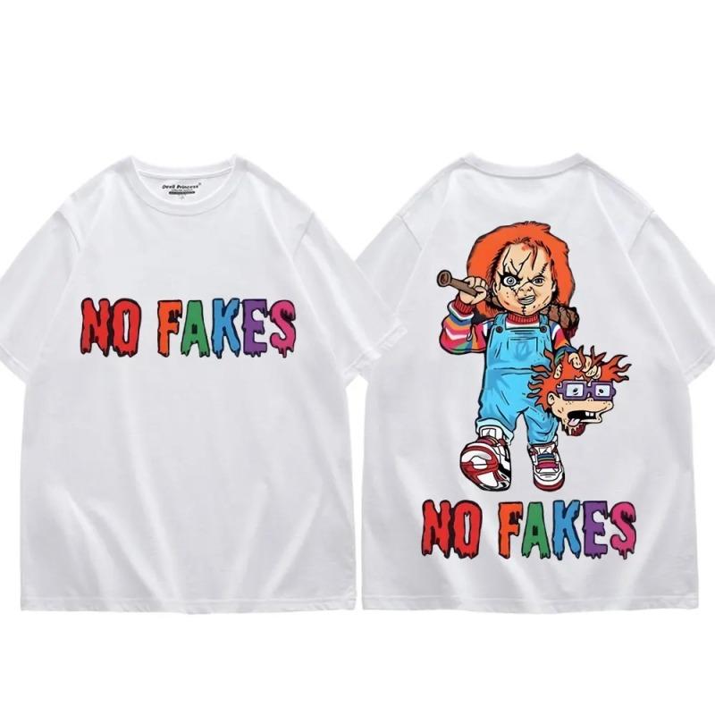 Футболка с рисунком «Ужас без подделки» с рисунком Чака для мужчин и женщин — фото 5