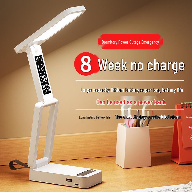Smart Rechargeable Folding Table Lamp for Students with Eye Protection and Timer