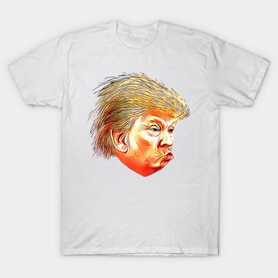 T Shirt Women Trump Toon Harajuku Print Kawaii Tshirt Summer Short Sleeve Female T-Shirt Top Tee