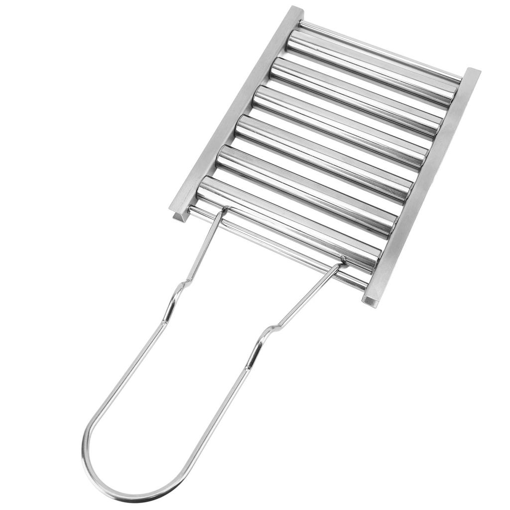Hot Dog Roller Portable 5 Hot Dog Capacity Stainless Steel Sau Grill Roller with Handle for Outdoor BBQ Camping