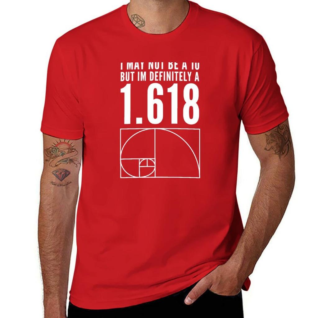 Ich bin vielleicht keine 10, aber ich bin definitiv eine 1,618 Goldener Schnitt Fibonacci-Folge Design T-Shirt schnelltrocknend Herren weiße T-Shirts