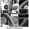 Hand Sewn Steering Wheel Cover Microfiber Leather Stitched on Wrap,Fit for Ford 2015 Expedition/2014 F-150 Tremor/2013 F-150/2010 2011 F-150