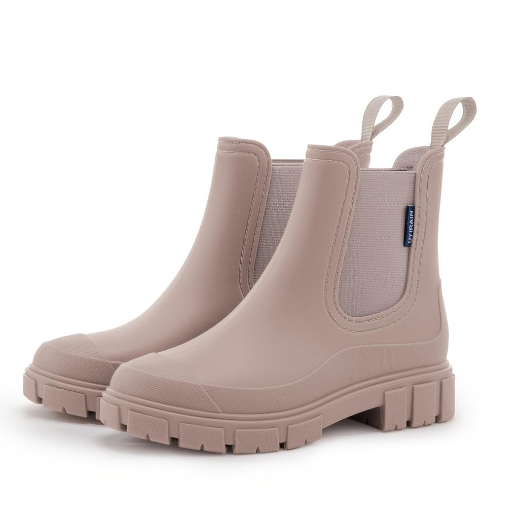 Women's Mid-Calf Rain Boots | Thick Non-Slip Sole, PVC Upper, Casual & Formal Wet Weather Footwear, Rain Shoes, Footwear, Rainy Day Shoes