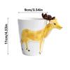 3D Animal Shape Handle Animal Shape Ceramic Cup Hand Painted Animals Mug  Living Room