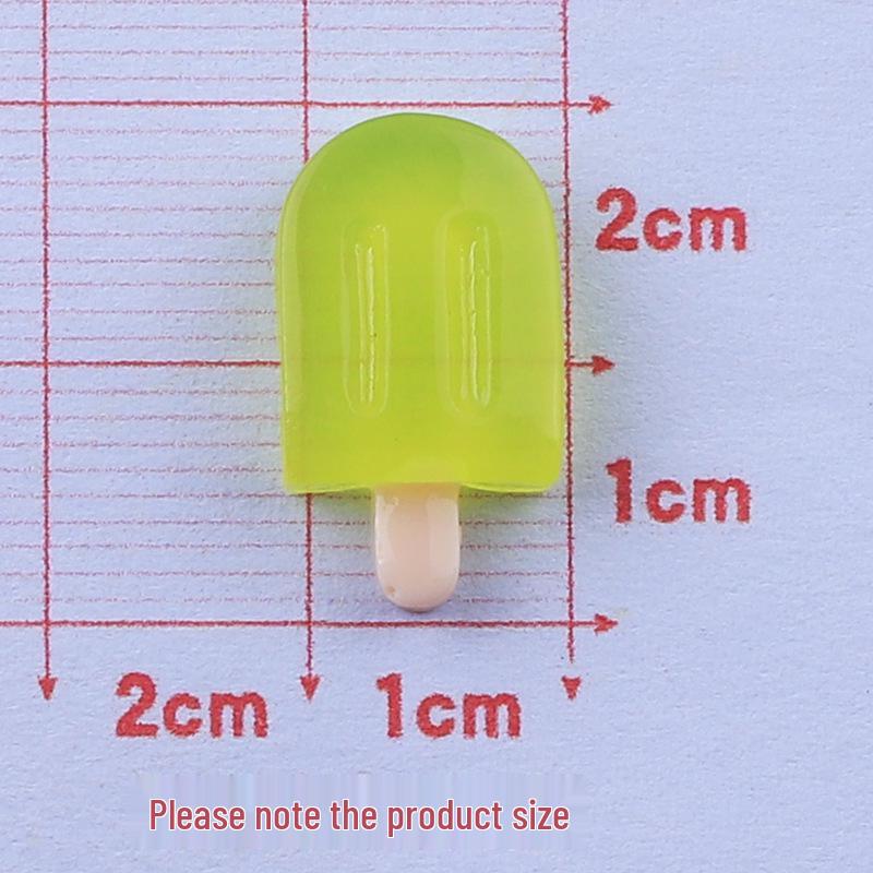Mini Luminous Ice Cream Resin Accessories for DIY Phone Cases & Fridge Magnets