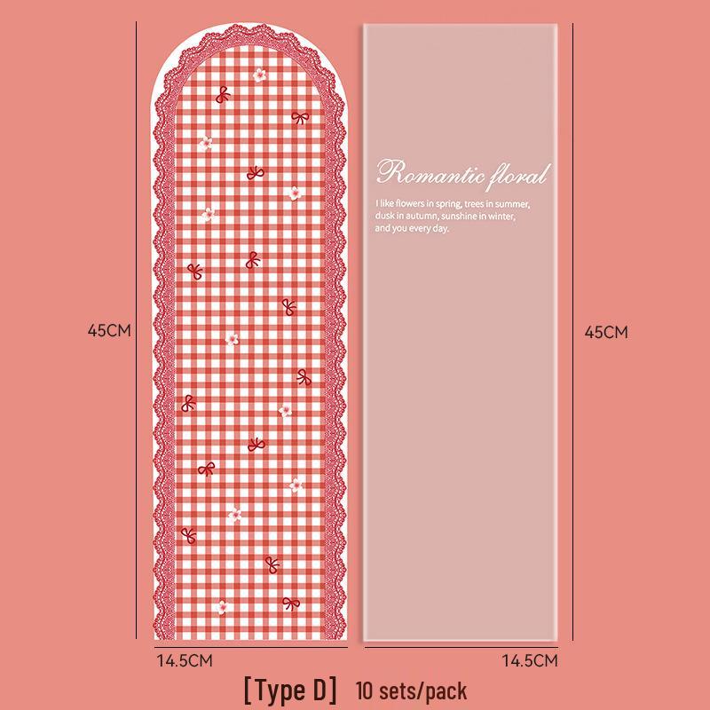 3.8 Goddess Festival Lace Style Single Stem Bouquet Bag for DIY Fresh Flower Wrapping